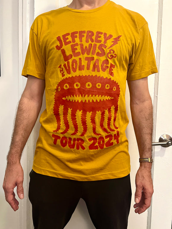 Shirt (Yellow) - 2024 Jeffrey Lewis & The Voltage Tour shirt